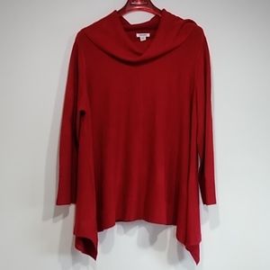Hampshire studio red asimetric sweater 3 X.